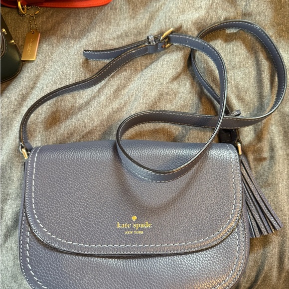 kate spade Handbags - kate spade blue leather crossbody bag